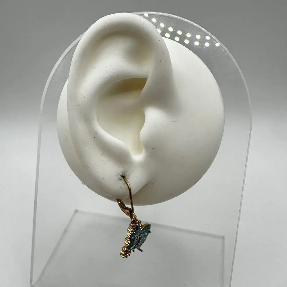 NWT lonna & lilly butterfly and rhinestones in gold tone dangle earrings!‎